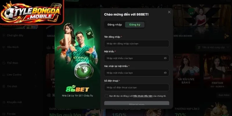 Việc bắt đầu tại 86BET chưa bao giờ dễ đến thế